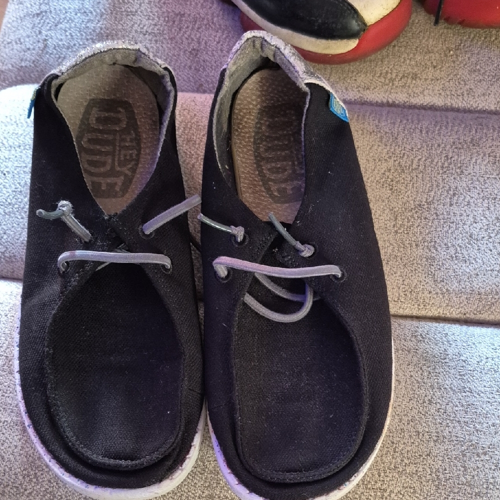 Hey Dude Black Kids Moccasins